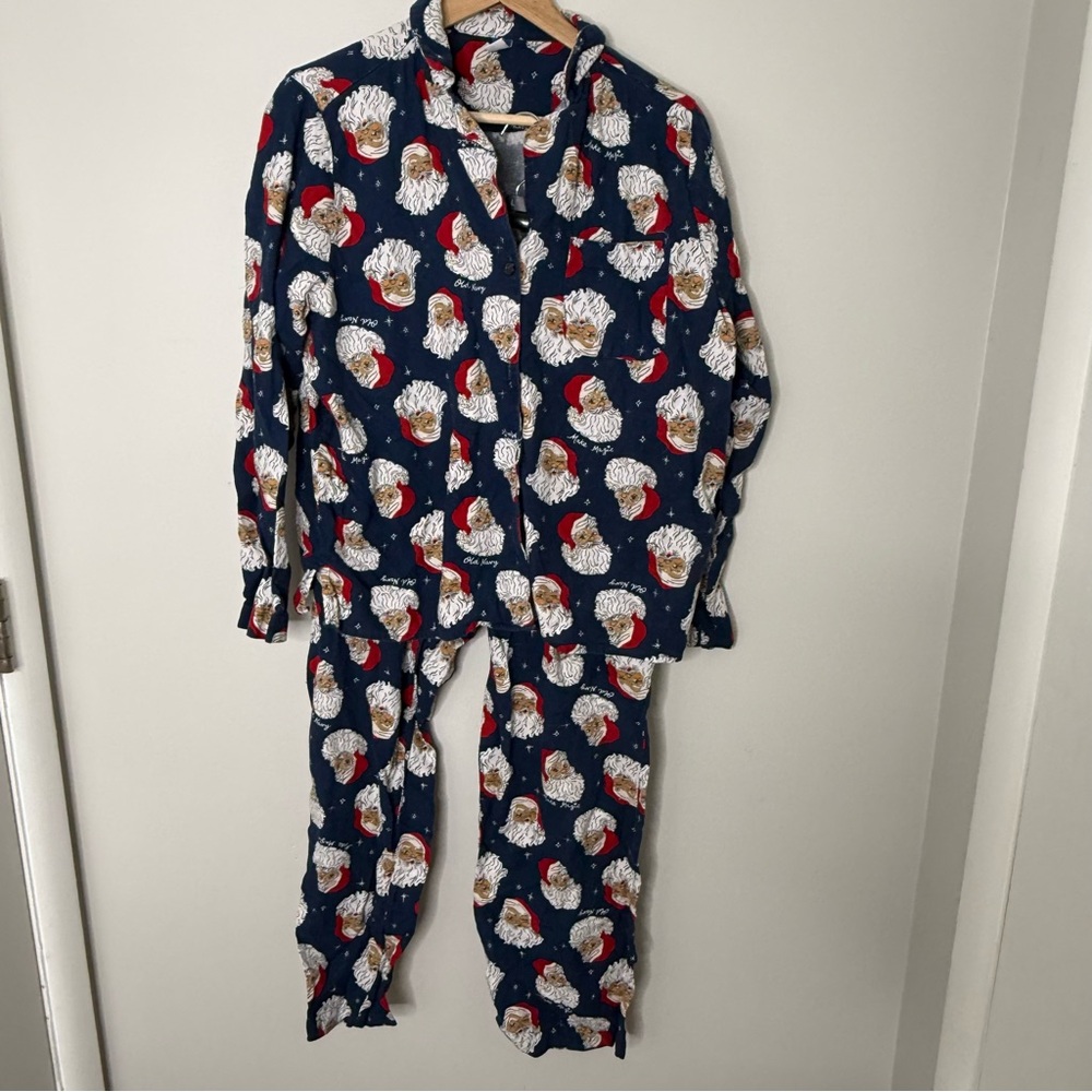 Old Navy Family Matching Unisex Christmas Vintage Santa Pajama Set Size Large